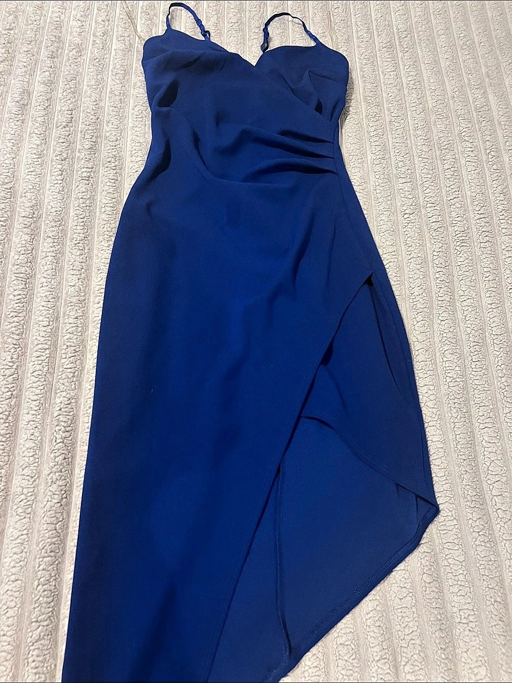 Emerald Sundae Asymmetrical Maxi Dress in Blue Size Small Like New